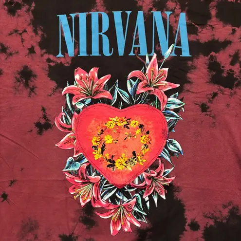 Nirvana Heart-Shaped Box Grunge Band Tie Dye T-Shirt Size 3X