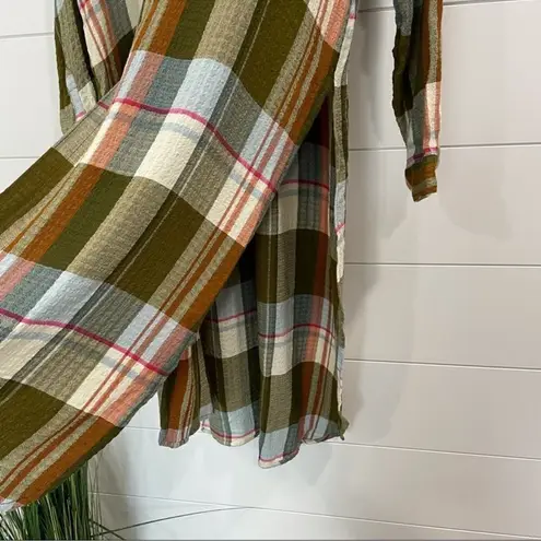 Anthropologie  Pilcro Side-Slit Maxi Tunic Button Down Large C20