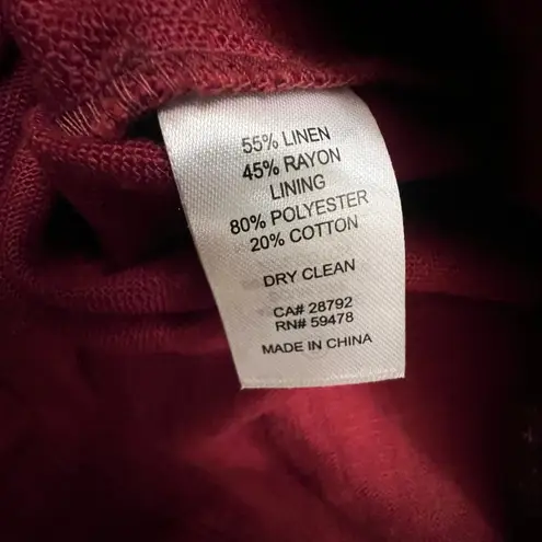 House Of Harlow 1960 House of Harlow Maroon Linen Blend Belted Romper, size 12