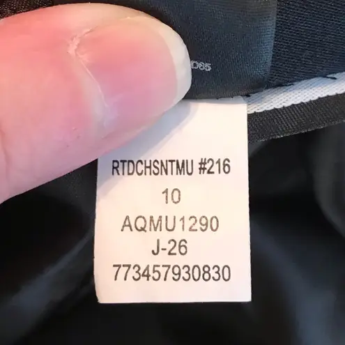 Axcess Liz Claiborne dark floral embroidered A Line skirt Women’s size 10 Fall Brown