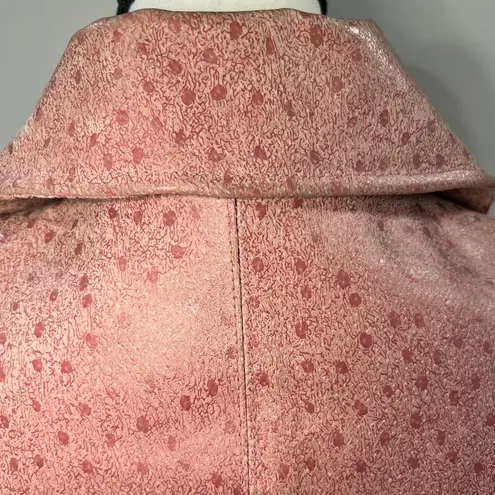 B Lucid Women's Vintage Pink Leather Jacket Size M Size M