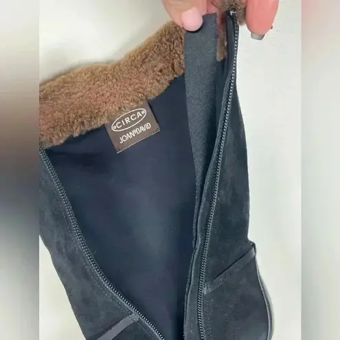 Joan & David Circa Dulcinea Black Suede Mid Calf Boot Women’s Size 8.5 Medium