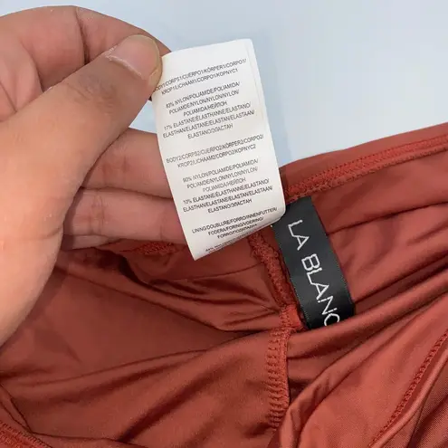 La Blanca NWT Cinnamon Mauve Brown Island Goddess Shirred Hipster Bottom Size 14