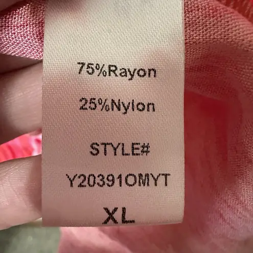 Tuckernuck Pomander Place Hot Pink Red Ikat Kenzo Tiered Mini Dress Size XL