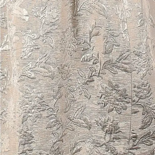 Yoana Baraschi  Blue Ivory Jacquard Fit & Flare Textured Cocktail Dress Size 2