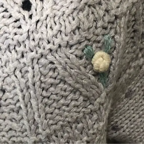 Vintage 90s Floral 3D Textured Sweater Violet Size Small Purple