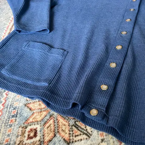 Venezia Vitale Women’s Button Up Textured Vintage Casual Cardigan Size 18/20 Blue - Image 7