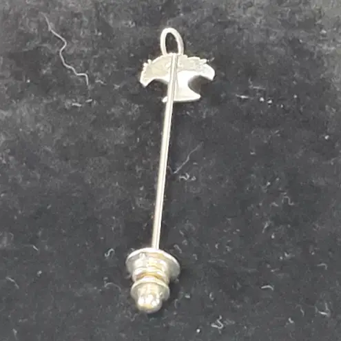 Vtg Silver Tone Stick Hat Pin Floral Decorative Bloomcore 2.25"