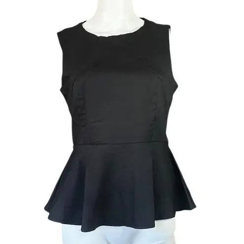 Ali & Kris womens Medium sleek sleeveless black peplum top, elegant open back - Image 3