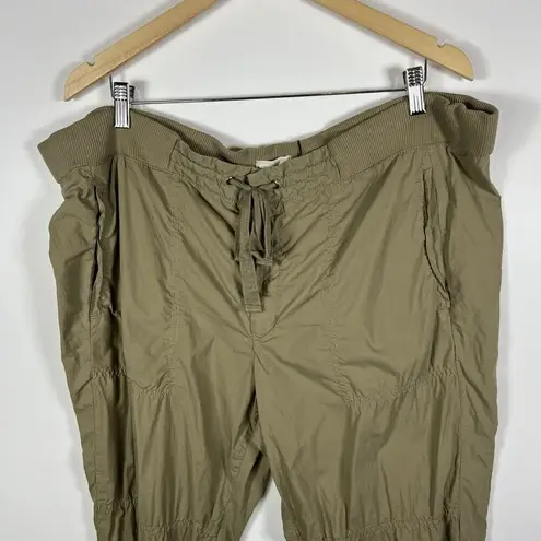 Lou & grey  Straight Taper Khaki Cargo Pants Women’s Size XL‎ Drawstring Green