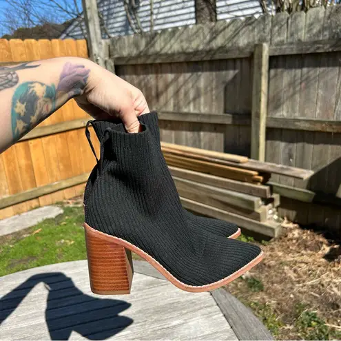 Steven By Steve Madden Nara Stacked Heel Sock Bootie in Black Size 5.5 - Image 6