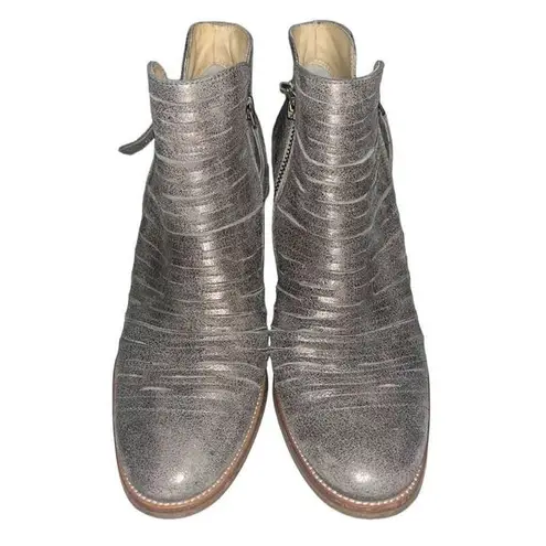 Paul Green  sliced leather metallic Malibu ankle boots 5 1/2 (8.0 U.S.)