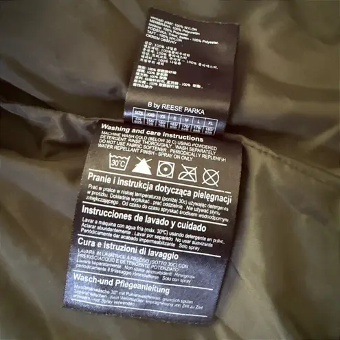 B by Burton Women's Jacket XS Olive Green Black Hooded Quilted Coat Snowboard Green