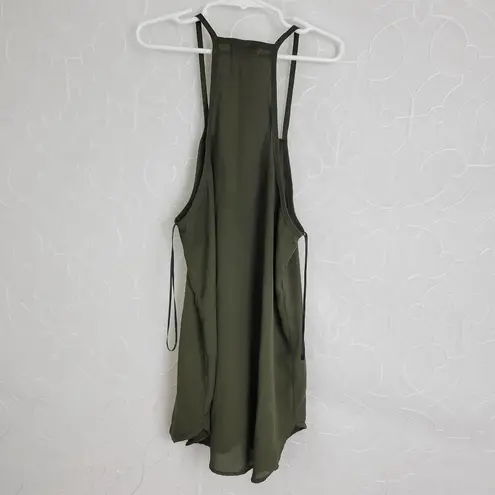 Lily White Womens Dress Size Small Green Sleeveless Sexy Back Mini