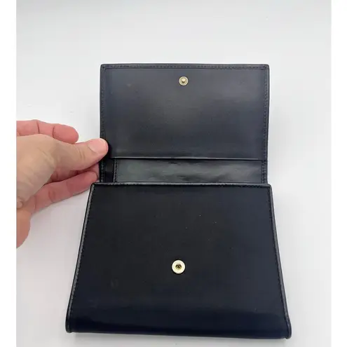 Mont Blanc Women's Snap Front Quilted Wallet Black