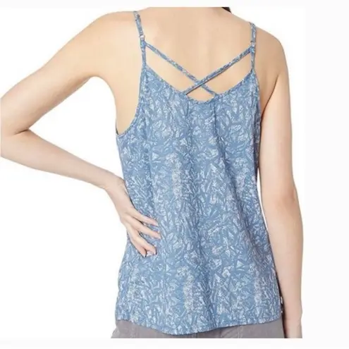 prAna  Women’s Zandra Square Neck Sleeveless Top | Blue Waimea | Medium