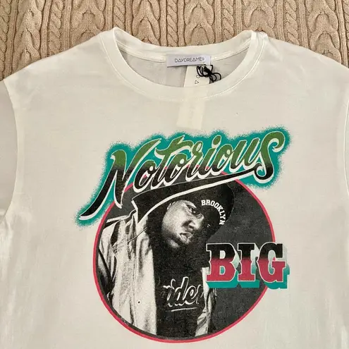 Daydreamer White Notorious B.I.G. Oversized Soft T-Shirt Sz S