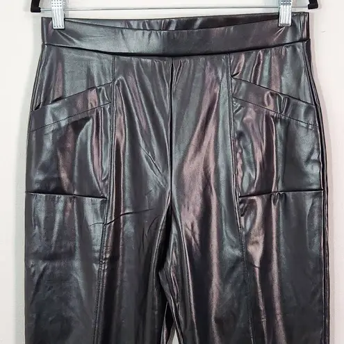 H by Halston Halston Black Faux Leather Pants NWT Size Medium Black Vegan Leather Pants