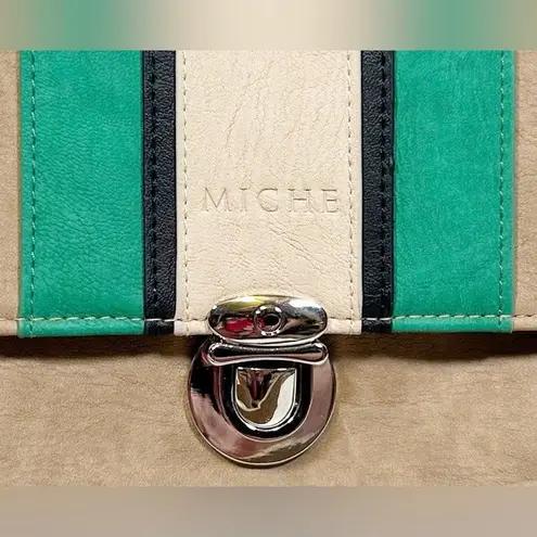 Miche Tan Faux Suede Casi Hip Bag Clutch Cross Body Bag