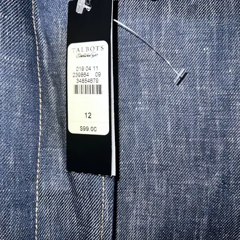 NWT Talbots Denim Women Bow Detail Size 12 Retail $99 thumbnail 4
