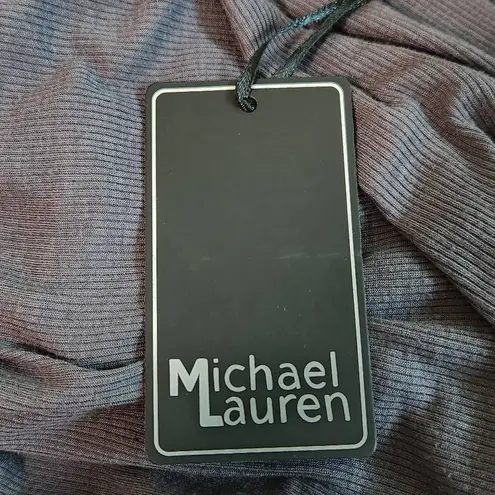 Michael Lauren  Dark Gray Ribbed Knit Layered Back Tunic NWT Size XS