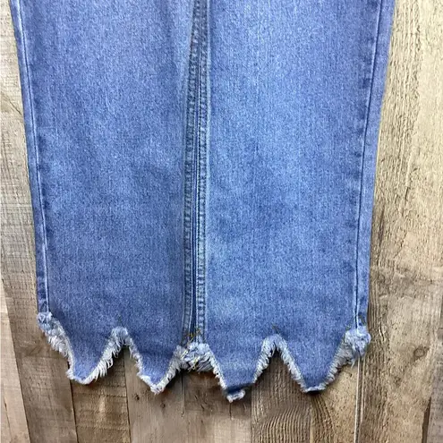 EVIDNT Los Angeles Size 27 Essen Relaxed V Style Raw Hem Cropped Ankle Boot Jean