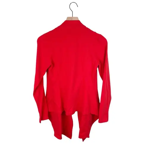 Ivan Grundahl Copenhagen Red Collared Open Front Drape Cardigan Blazer Medium