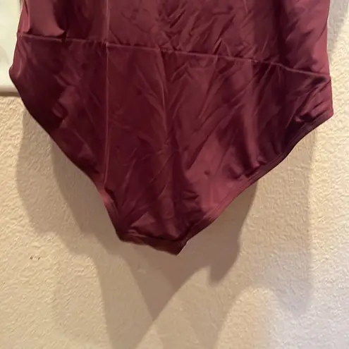 Hilor Plum Purple Wine Swimsuit One Piece Size Large