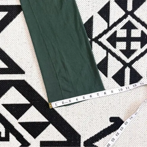 Pact Stretch Ribbed Bootcut Leggings in Dark Green Small