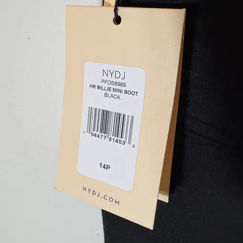 NYDJ NWT Billie Mini Boot Jeans High Rise Black Size 14P
