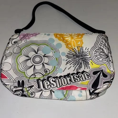 LeSportsac MINI SHOULDER BAG WHITE BLACK RED BLUE COLORS CHERRY FLORAL DESIGN