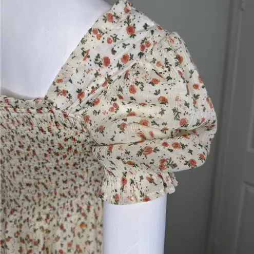 Mine Floral Square Neck Mini Dress Size Medium. #96