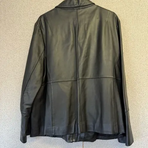 Pendleton Vintage Women's Black Leather Jacket Size 2XL