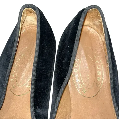 Stubbs & Wootton Black Folly Noir Velvet Embroidered Loafers Slippers Shoes 10