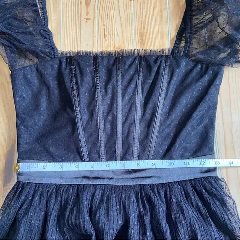 Lulus Romantic Black Tiered Tulle Maxi Dress | Size Small NWT (Tag Cut)