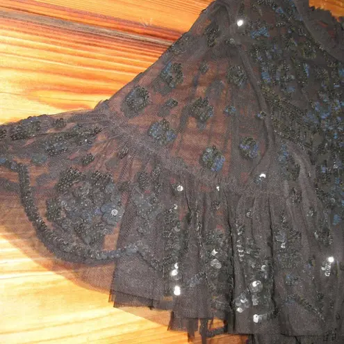 Mac Duggal 9143 Womens Black Embellished Illusion High Neck Mini Dress