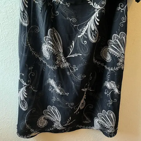 Coldwater Creek Silk 90s y2k floral butterfly set skirt cowl neck flutter sleeve vintage silk