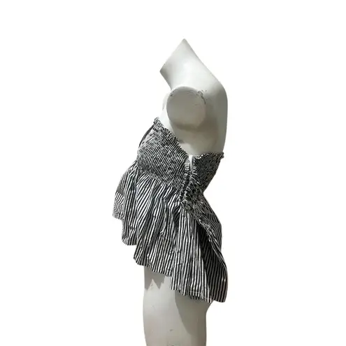 Faithfull the Brand Women's Off-Shoulder Striped Crop Top Size M