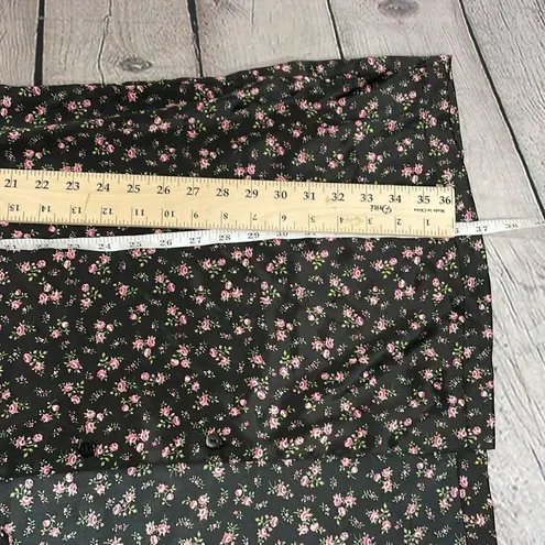 Morgan Taylor  Intimates Floral Black sleep night gown button down size 2X XXL - Image 11