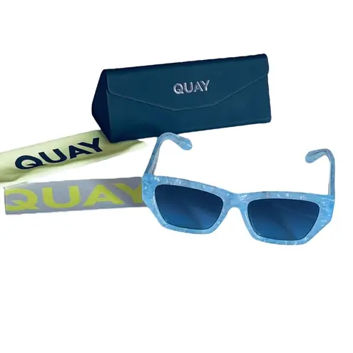 Quay  No Apologies SUNGLASSES Artic Tort Frame Blue Gradient Lens Limited Edition