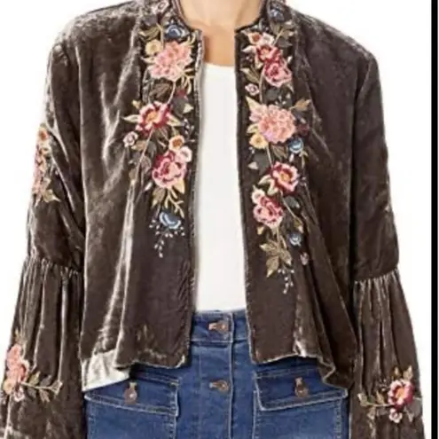 Johnny Was Britton heavily embroidered velvet jacket NWT RARE (oversized)