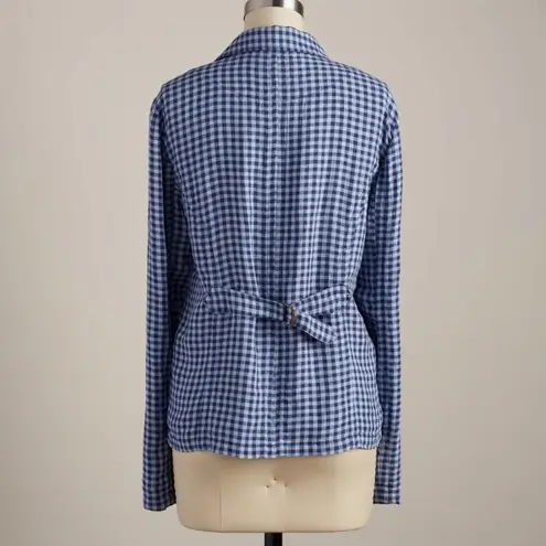 Sundance | Ziri Linen Blazer Blue Gingham Check | S