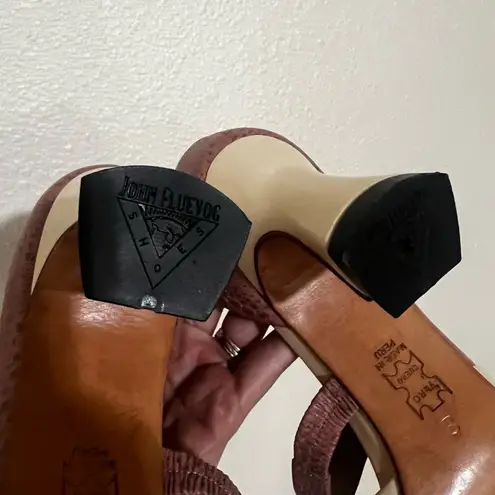 John Fluevog Big Presence Earhart Asymmetrical D’Orsay Pump Heels Women’s 8 Pink