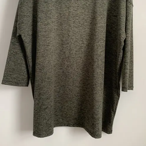 H by Halston Green Marled Top