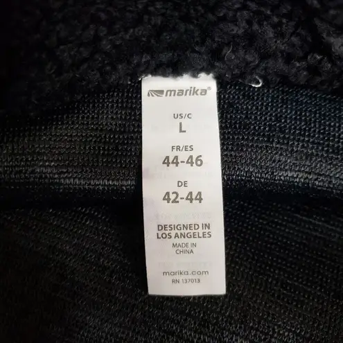 MARIKA Womens Tyra Faux Teddy Fur Pullover Size Large NEW Black