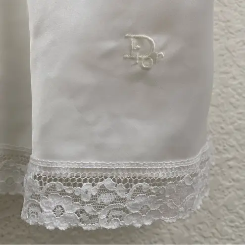 Christian Dior Vintage  White Satin Cami Lace Tank