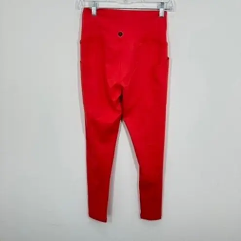 prAna Becksa 7/8 Legging Carmine Red Heather Womens Size M High Rise Pockets NWT