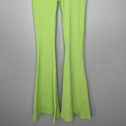 Year of Ours Ribbed Flare Leggings Women Small Pistachio Green Activewear Pant