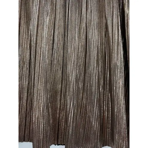 House of Harlow Revolve 1960 Pleated Accents Mini Dress Flint Rose Gold Size XS