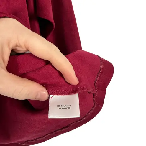 Anna Cate Nina Suede Blouse Beet Red V